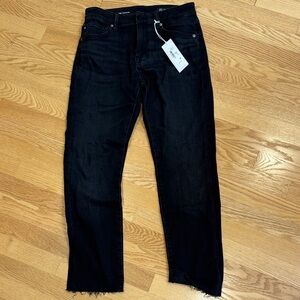 Women’s NWT AG black jeans ex boyfriend slouchy slim size 25
